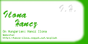 ilona hancz business card